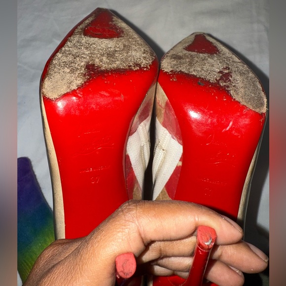 Christian Louboutin So Kate Booty 100mm PVC/Loubikraft/Pat - Picture 11 of 13